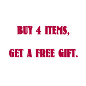 free gift with purchase of 4 items
